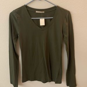 long sleeve army green top